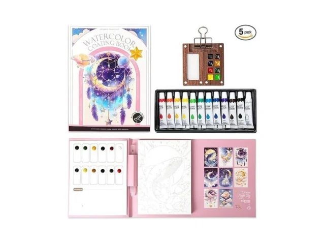 Watercolor Paint Set 12-color Watercolor Paper… Code