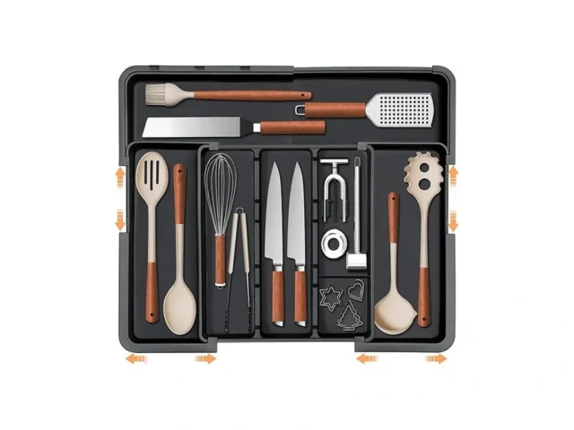 Spaclear Large Utensil Drawer Organizer Expandable… Code