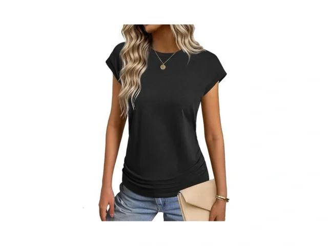 Gkbk Womens Summer Tops Trendy 2026 Ruched Cap… Code