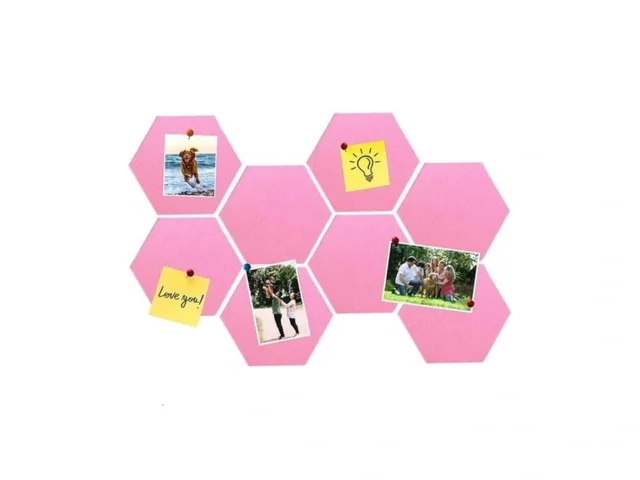 Hulavo 8 Pcs Hexagon Felt Cork Bulletin Board Tiles… Code