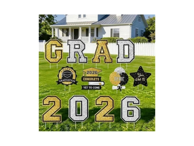 Graduation Decorations 12pcs Waterproof Black… Code