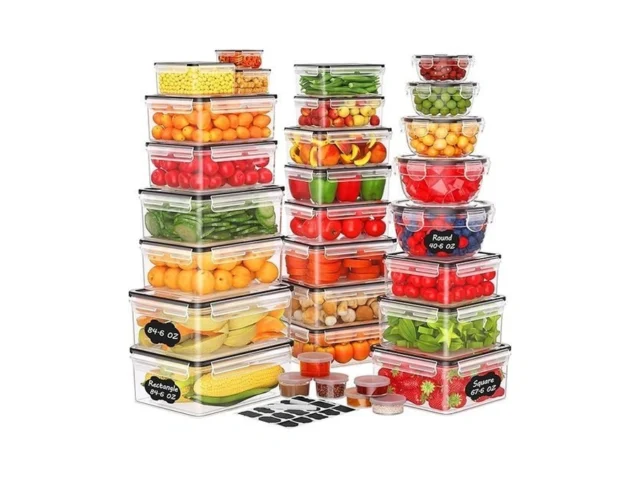 62 Pcs Large Food Storage Containers With Lids… Code