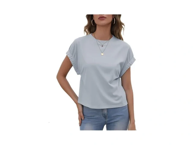 Womens Summer Crop Tops Cap Sleeve Tshirt Summer… Code