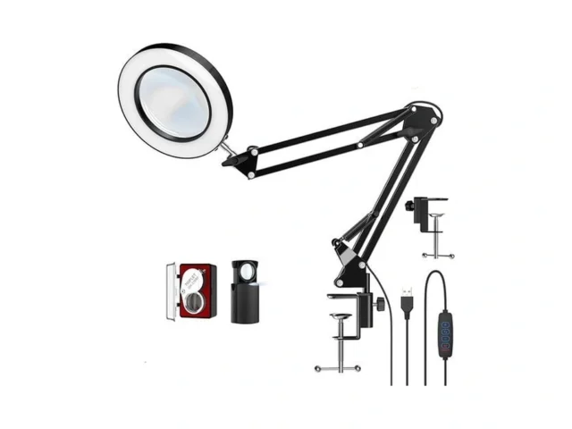 10x Led Magnifier Desk Lamp With Clamp Hands Free… Code