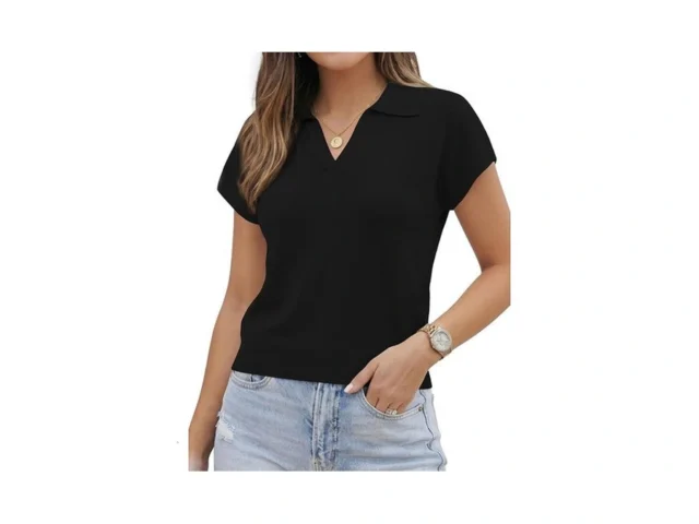 Lagracia Cropped Sweaters For Women Short Sleeve… Code