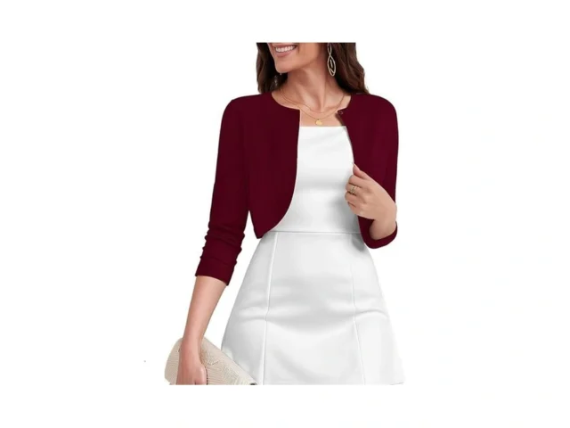 Heymoments Women S Thin Shrugs For Dresses Burgundy… Code