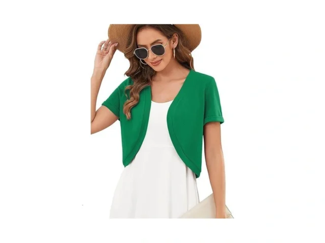 Heymoments Women S Short Sleeve Shrugs Green Small… Code