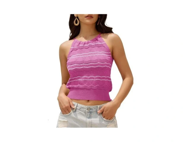 Zaful Womens Summer Crochet Backless Halter Tops… Code