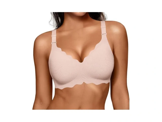Oeak Women Jelly Bras No Underwire Scalloped Push… Code