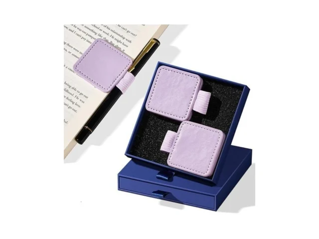 2pcs Magnetic Leather Bookmarks With Gift Box… Code
