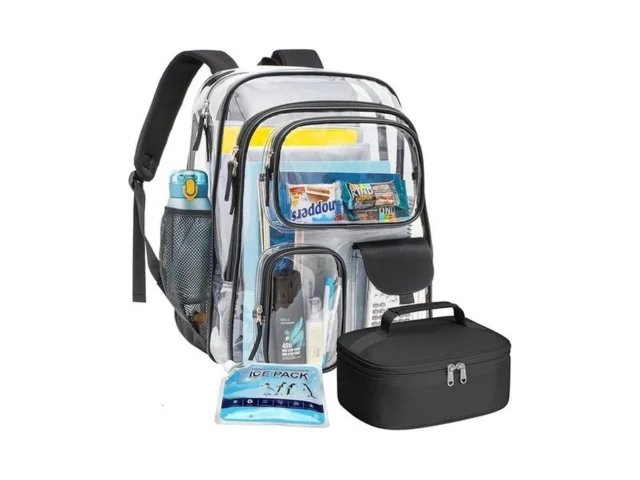 Packism Clear Backpack With Small Insulated Lunch… Code