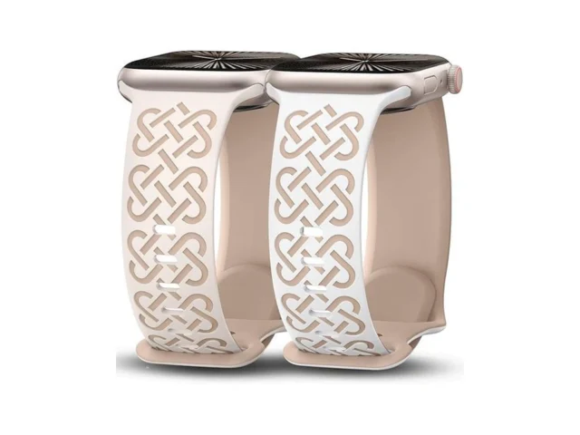 Minyee 2 Pack Engraved Bands Compatible With Apple… Code