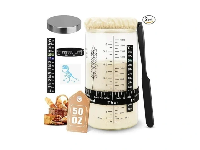 Keafont 50oz Sourdough Starter Jar Kit Large… Code