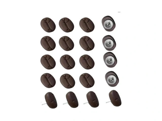 Coffee Bean Shaped Push Pins 20-pack Decorative… Code