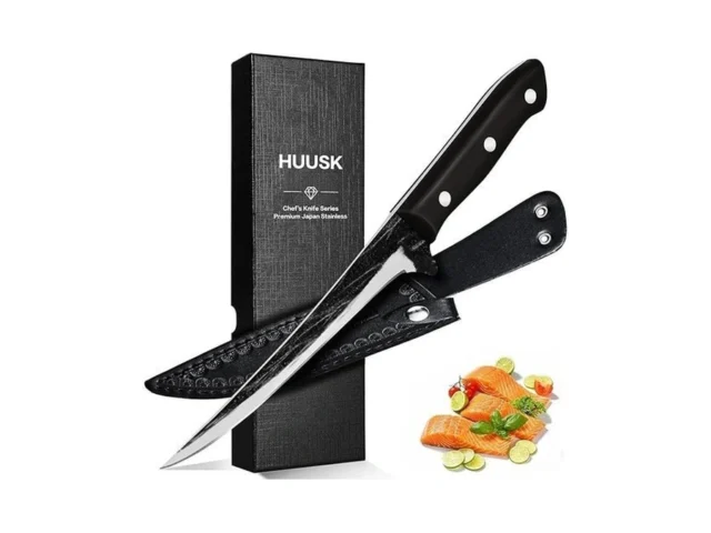 Huusk Fish Fillet Knife With Sheath – Hand Forged 7…