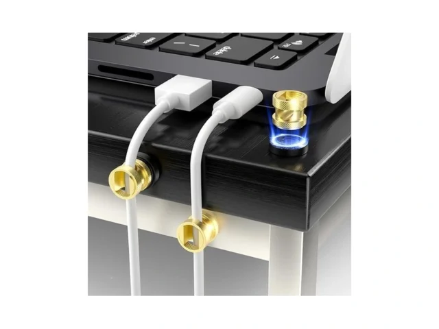 Viaky Magnetic Cord Holder Gold Magnetic Cable Clip… Code