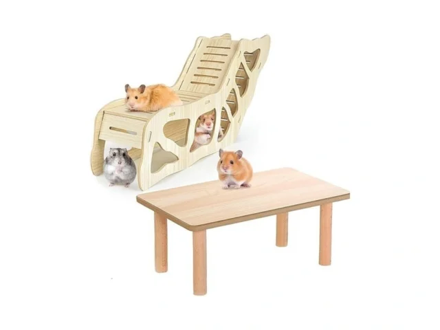 2-piece Set Hamster Game Wooden Platform Tunnel… Coupon
