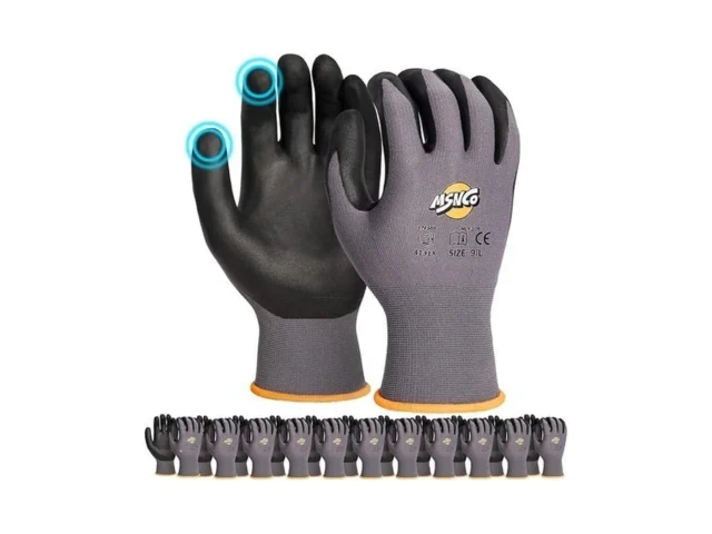 Msnco Safety Work Gloves 6 12 Pairs Micro Foam… Code