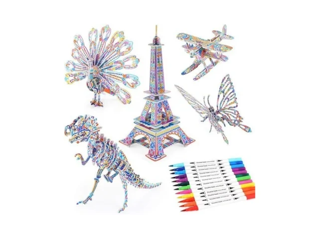 Bearun 3d Coloring Puzzle Set Arts And Crafts For… Code