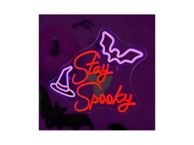 Nxyx Stay Spooky Neon Sign Halloween Led Neon Signs…