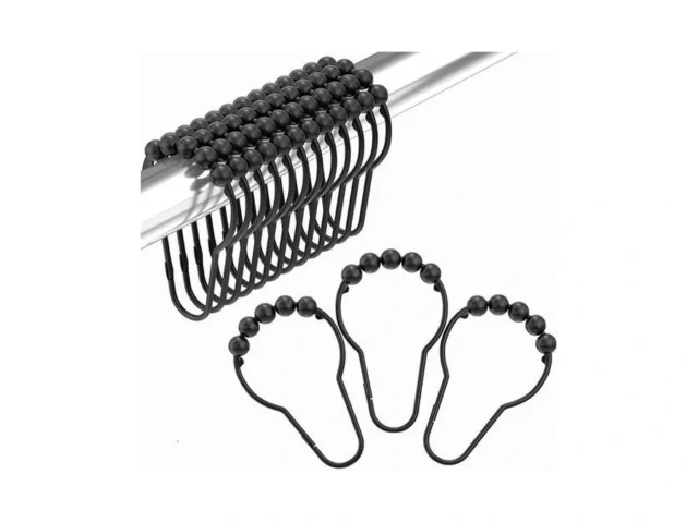 Amazer Black Shower Curtain Hooks Decorative Shower… Code