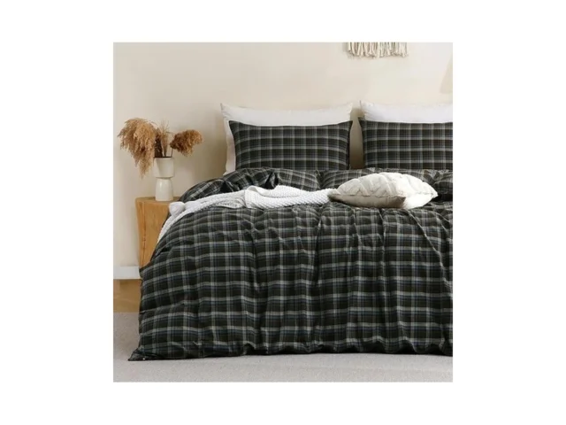 Tocomoa Buffalo Plaid Duvet Cover Set 100 Washed… Code