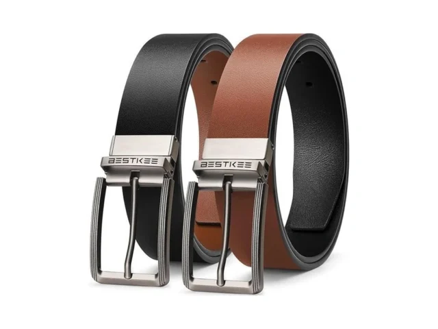 Bestkee Men S Belt Leather Reversible Belts For Men… Code