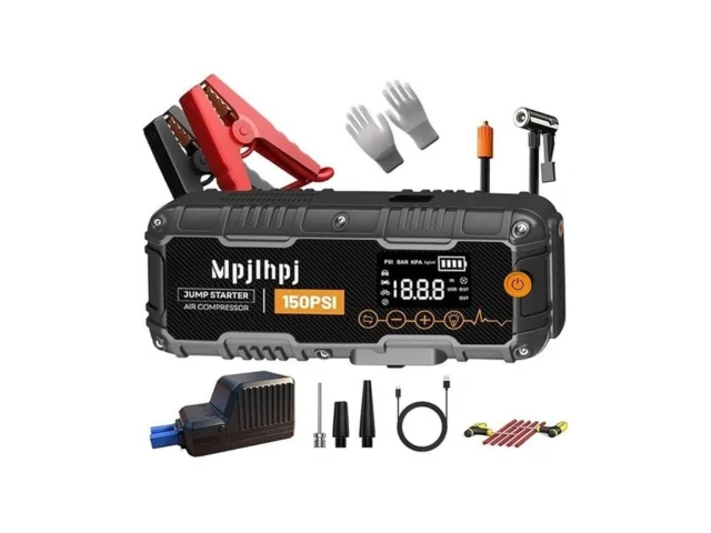 Jump Starter With Air Compressor 4000a Portable Car… Code