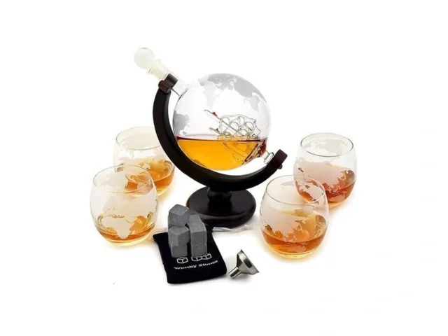 Whiskey Decanter Set – Globe Glasses – Housewarming… Code