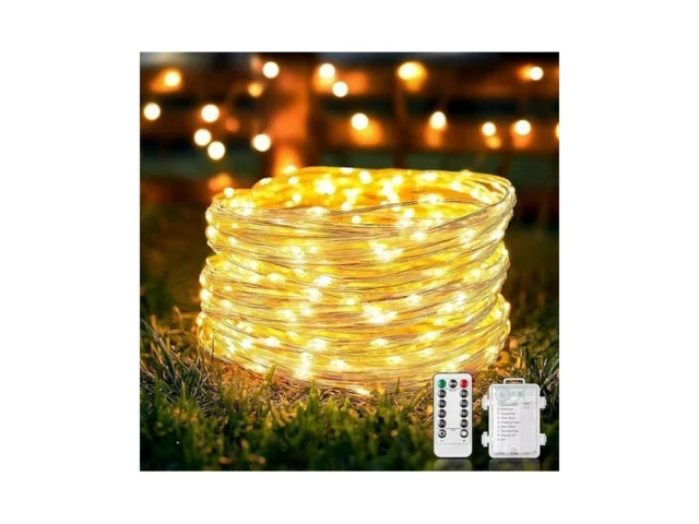 33ft 100 Led Fairy Lights Battery Operated With… Code