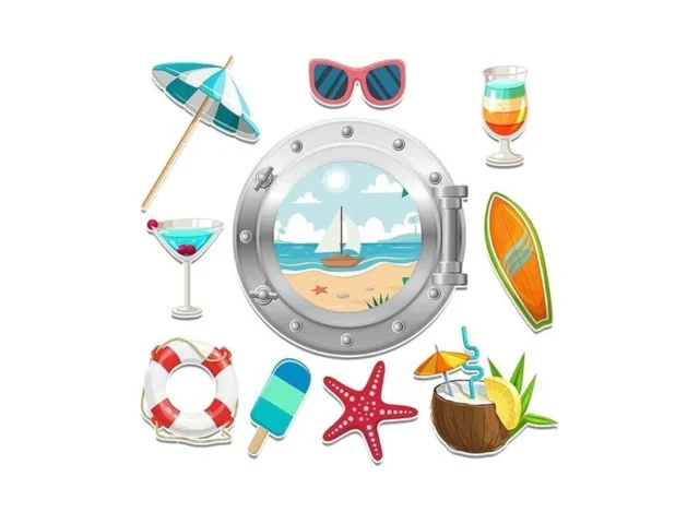 10pcs Summer Beach Cruise Door Magnets Car Magnets… Code