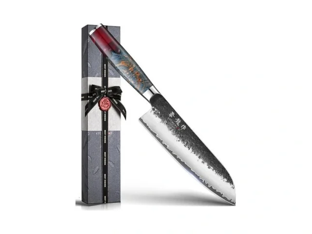Japanese Chef Knife 7 Inch Hand Forged Santoku… Coupon