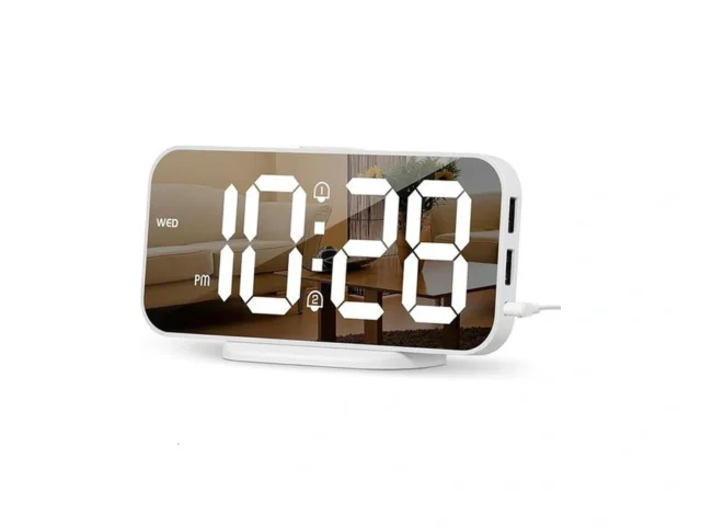 Alanas Slim Digital Alarm Clock Big Mirror Display… Code