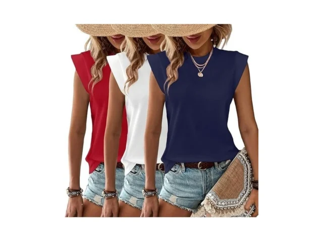 Funbang 3-pack Womens Casual Tank Tops Summer… Code