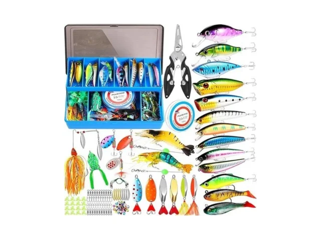 Plusinno Fishing Lures 194pcs Fishing Tackle Box… Code
