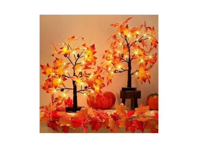 Eambrite Lighted Maple Tree Fall Decor Fall Tree… Coupon