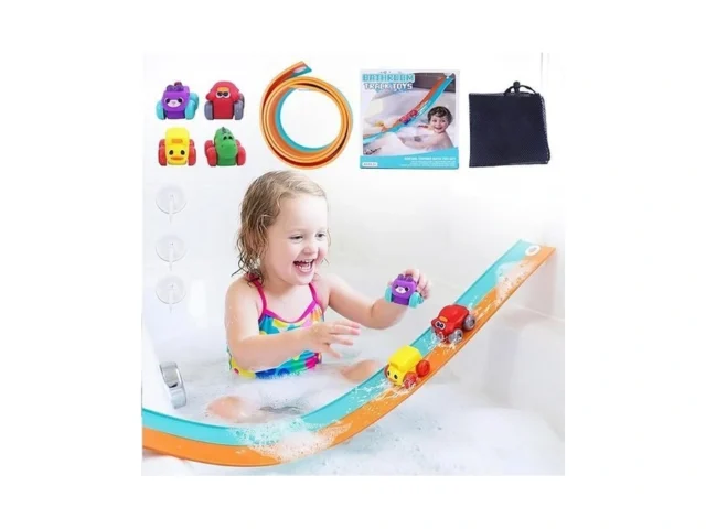 Resosese Race Car Bath Toys Set 8-piece Extra Long… Code
