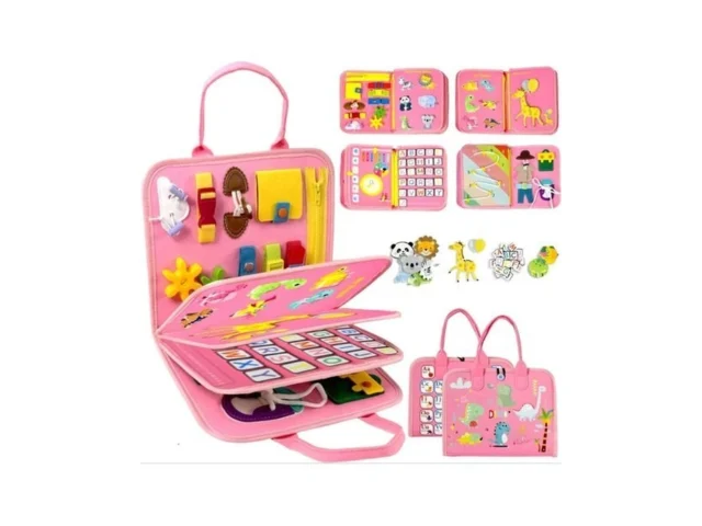 Qizfun Toddler Busy Board Montessori Toys Sensory… Code