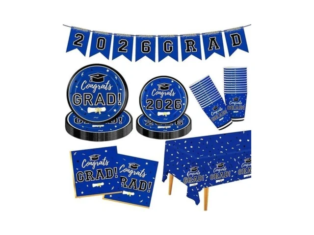 Graduation Decorations 2026 Disposable Blue… Code
