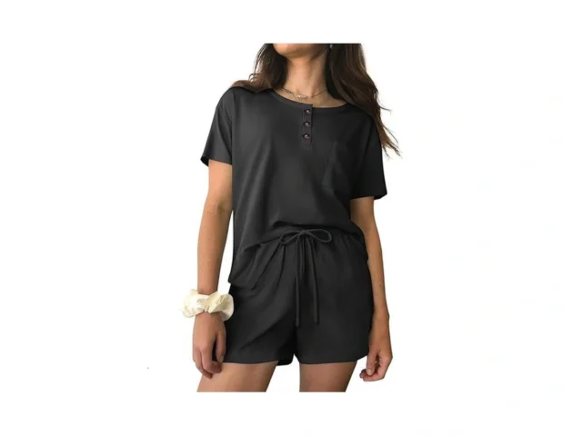 Ekouaer Womens Pajama Sets 2 Piece Ribbed Knit Pjs… Code