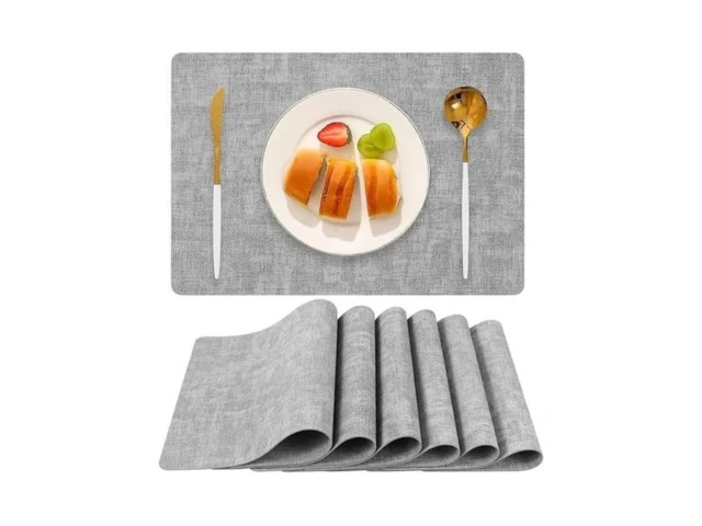 Boobezeen Faux Leather Placemats Set Of 6 Heat… Code