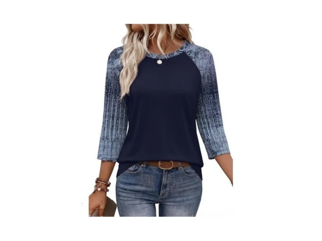 Boho Tops For Women Plus Size 3 4 Sleeve T Shirts… Code