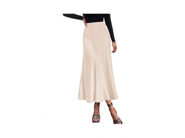 Kirundo Women Spring Summer Satin Maxi Skirt 2026… Code