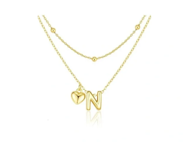 Adoyi Gold Heart Initial Necklaces For Women Hers… Code