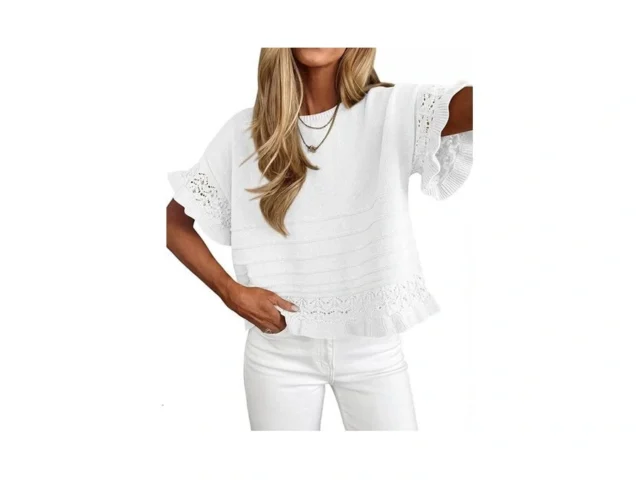 Kirundo Short Sleeve Sweater For Women 2026 Spring… Code