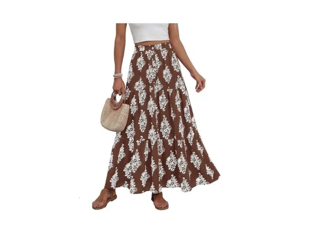 Btfbm Maxi Skirts For Women Summer Outfits Elastic… Code