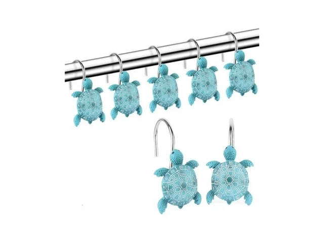 Sea Turtles Shower Curtain Hooks Rings For Bathroom… Code