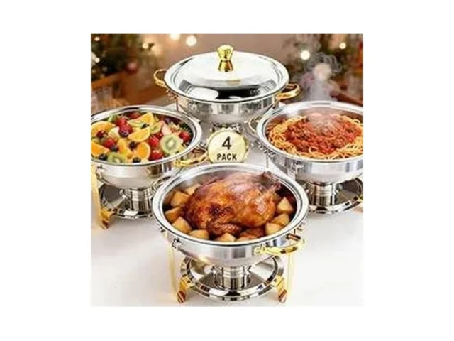 Powerfuel Chafing Dishes For Buffet 4 Pack 6qt… Code