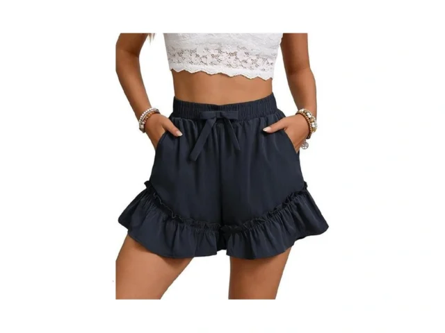Ieeilulu Flowy Shorts For Women Boho Ruffle Skorts… Code