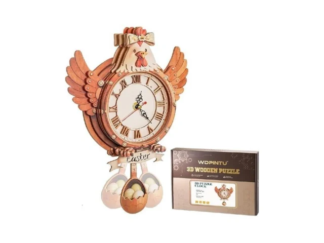 Wdpintu 3d Wooden Puzzles Clock – Easter Chicken… Code